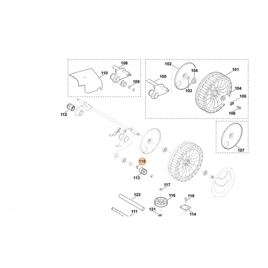 STIHL  Klin mechanizmu wolnego koła 6103 704 8300